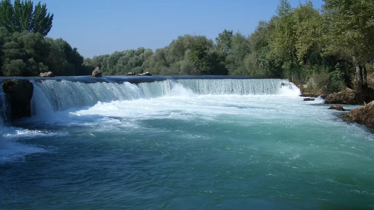 Manavgat Şelalesi’nin geniş su akışı